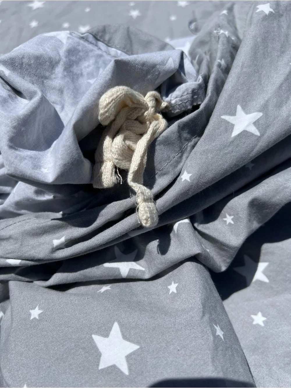 Pottery Barn Teen Gray Star Duvet Cover Full/Queen 100% Organic Cotton Stars